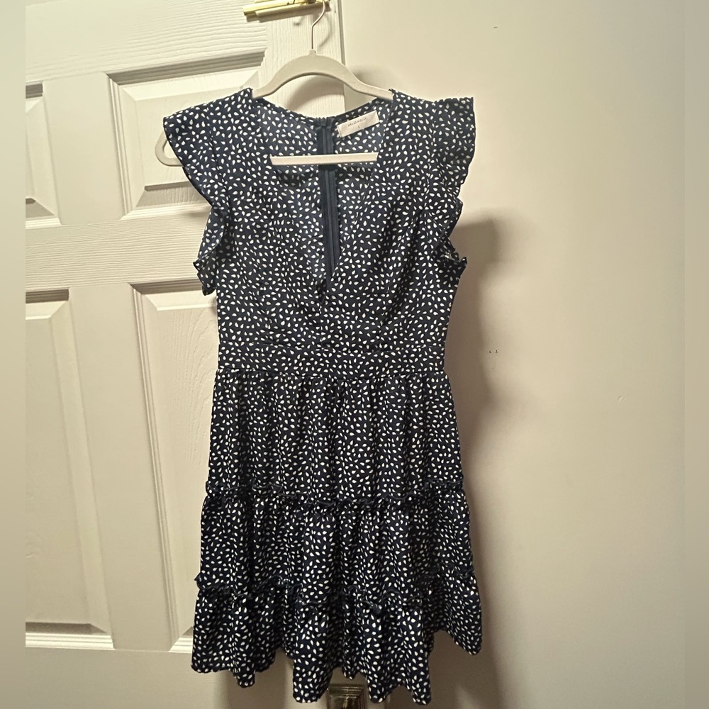 Hello Molly Flowy Navy Mini Dress